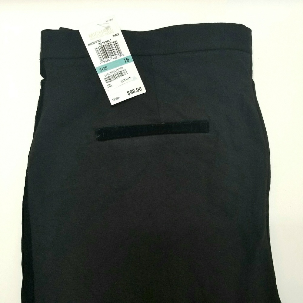 MICHAEL Michael Kors Velvet-Stripe Skinny Pants - Picture 2 of 4