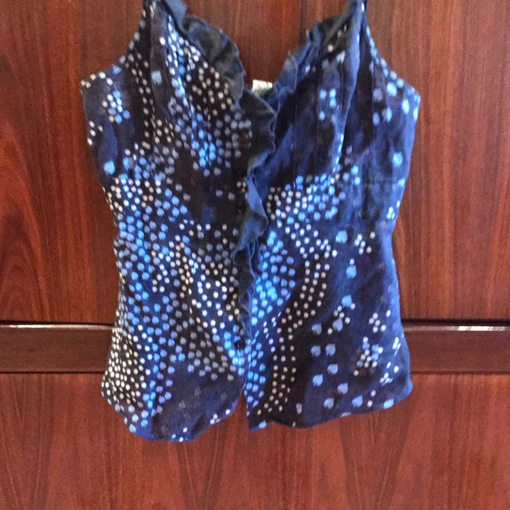 Free People navy button down tank