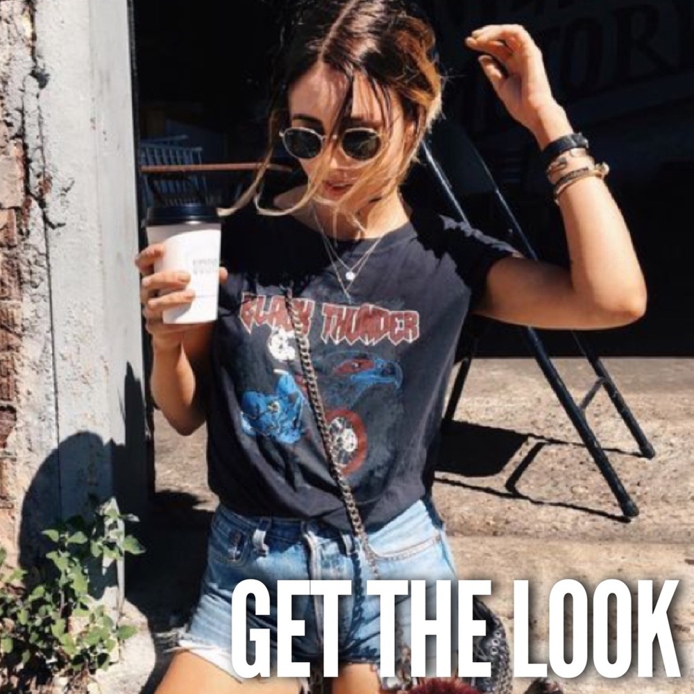 LAST! NWT Distressed Graphic Rockstar Tee - Picture 4 of 8
