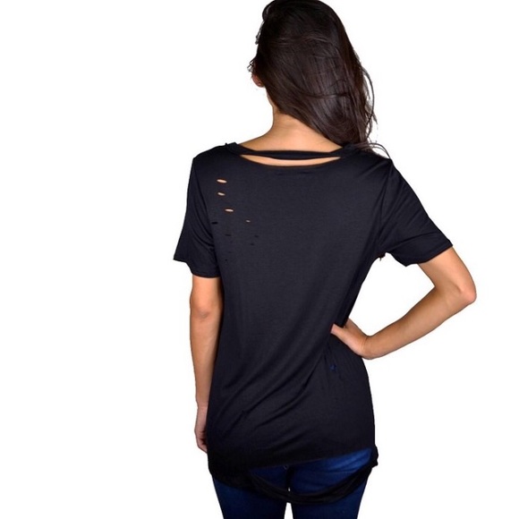 LAST! NWT Distressed Graphic Rockstar Tee - Picture 7 of 8