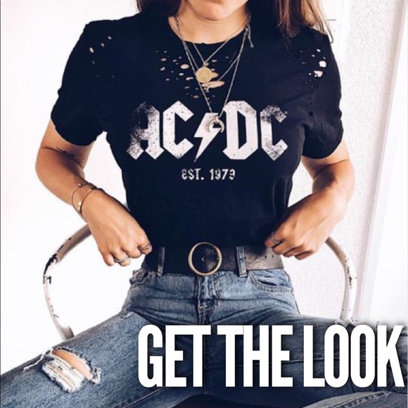 LAST! NWT Distressed Graphic Rockstar Tee - Picture 6 of 8