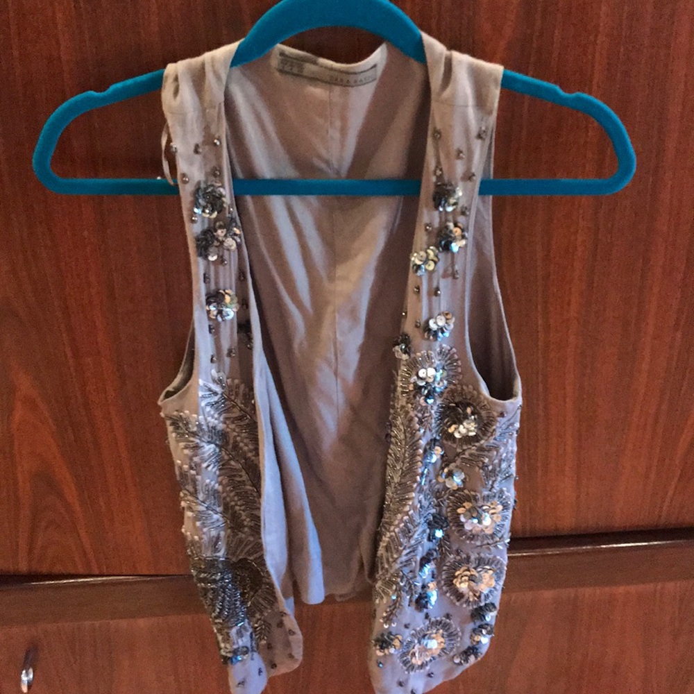 Zara sequin vest