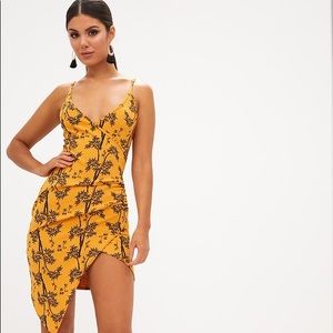 Mustard yellow mini dress