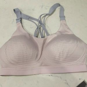 VS pink and grey sports bra