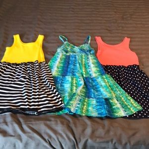 Three summer dresses size 7-8