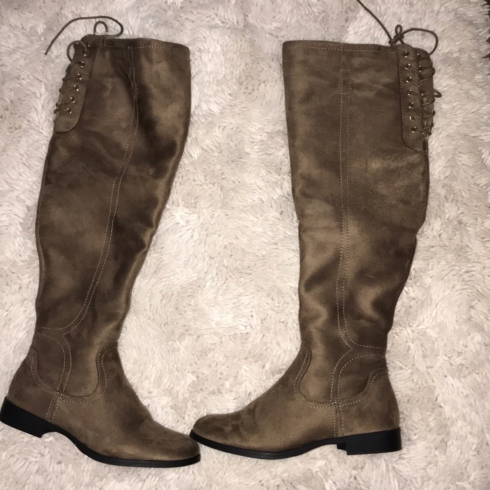 Over the Knee Brown suede boots