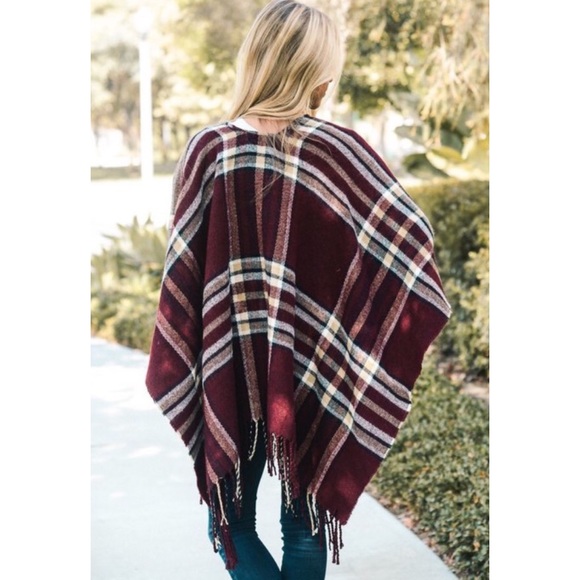 Red Plaid Wrap - Picture 2 of 3