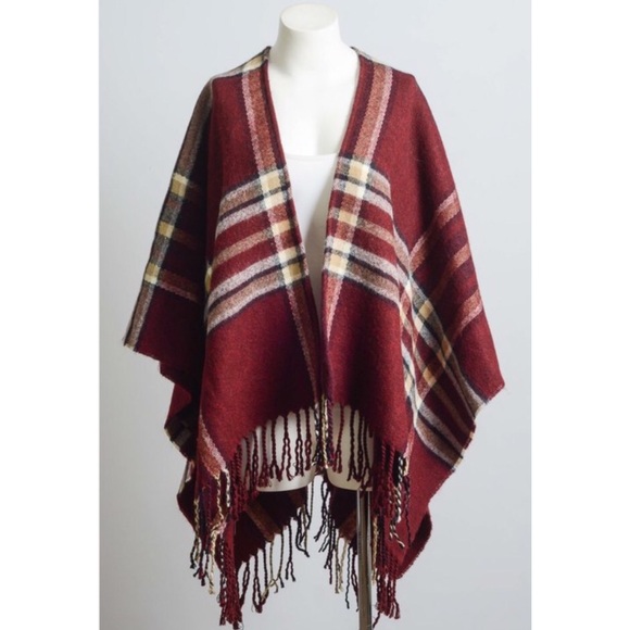 Red Plaid Wrap - Picture 3 of 3