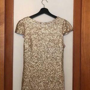 Gold sequin holiday/wedding dress
