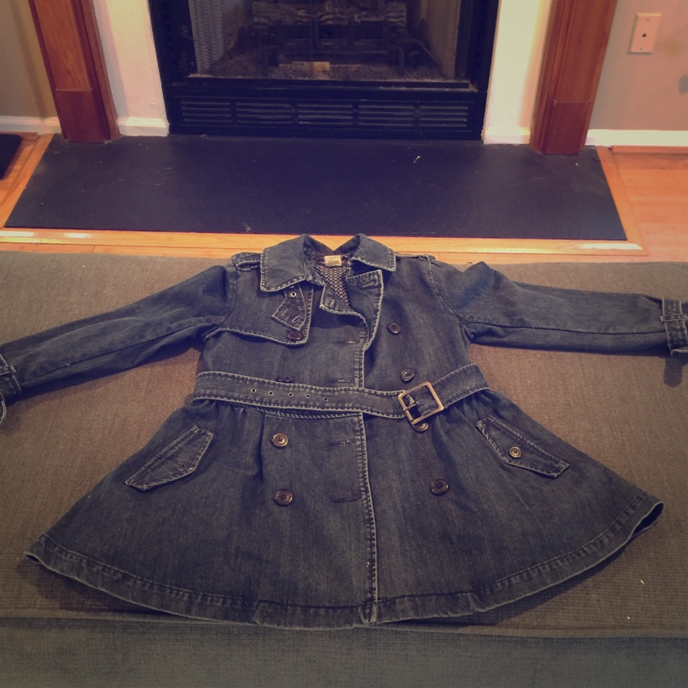 Little Girls Ralph Lauren Polo belted trench coat