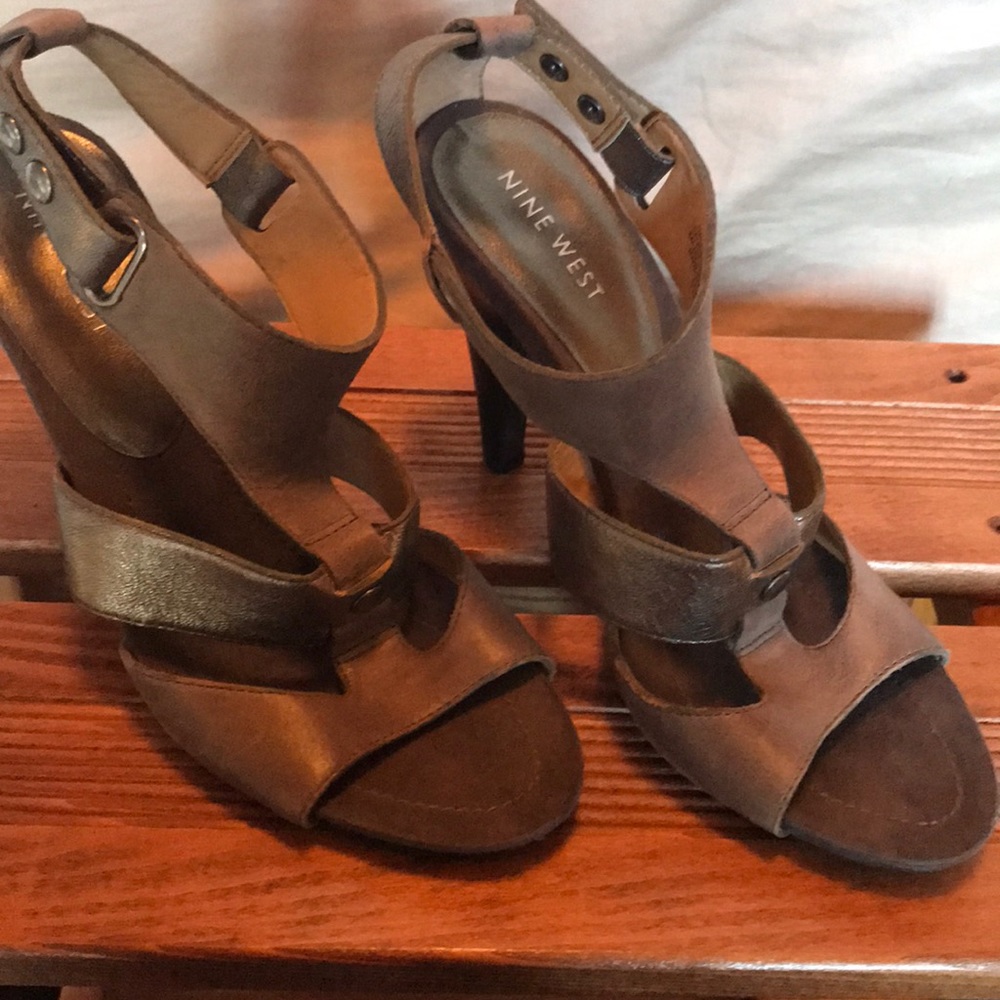 Nine West silver sandals
