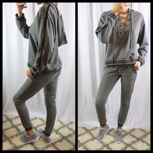 Pants - CLEARANCE-FIRM‼️Lace up Jogger Sweatsuit