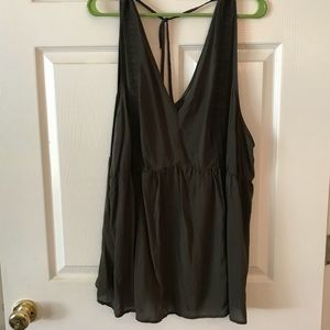 Torrid olive green baby doll tank, size 3/3xl