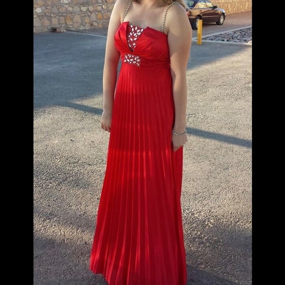 Red Jeweled Ball Gown - Picture 5 of 5