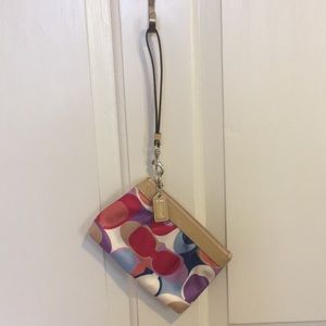 Multi colored Coach wristlet