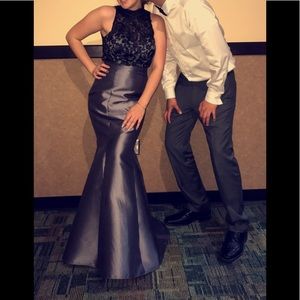 Lace Floor Length Ball Gown