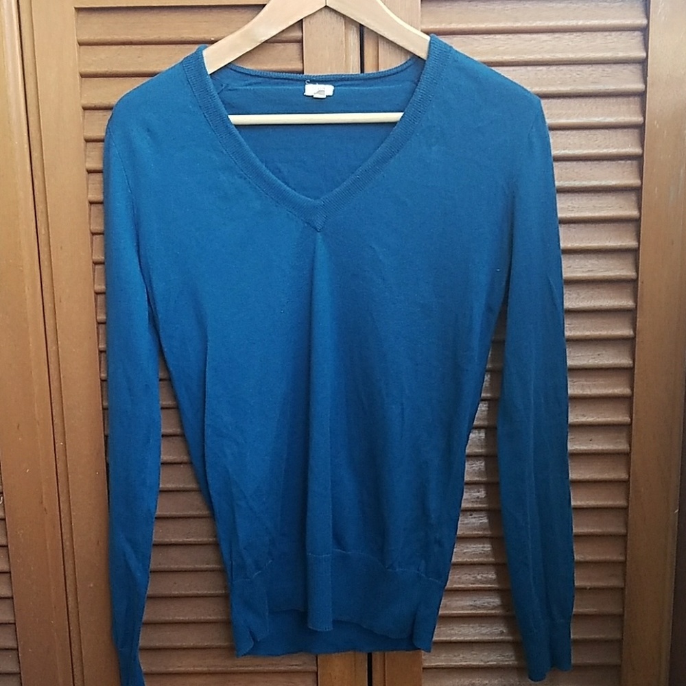 J.crew Blue V neck sweater