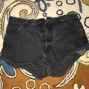 UO high wasted Wrangler shorts