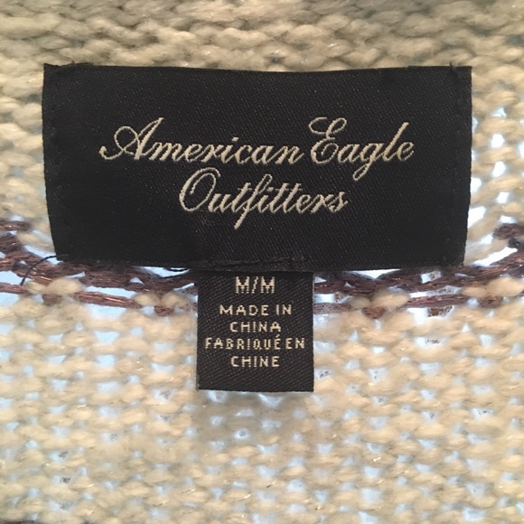 ❤️ American eagle sweater purple gray glitter medium - Picture 2 of 4