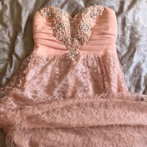 Light Pink Jeweled Ball Gown