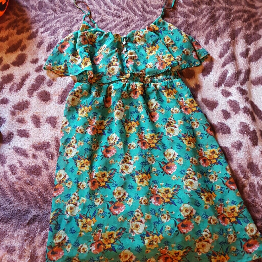 Green Flower Dress