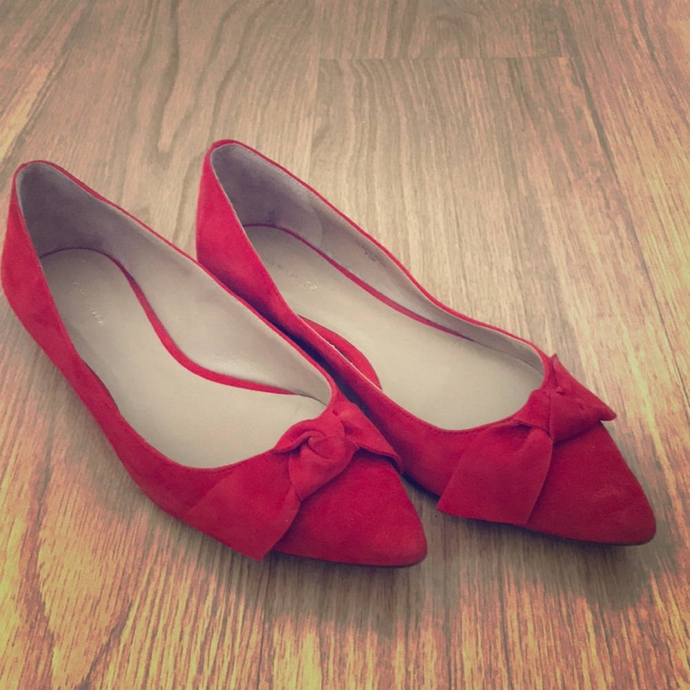 Ann Taylor Cherry Red Flats