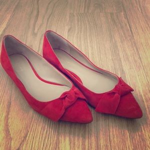 Ann Taylor Cherry Red Flats