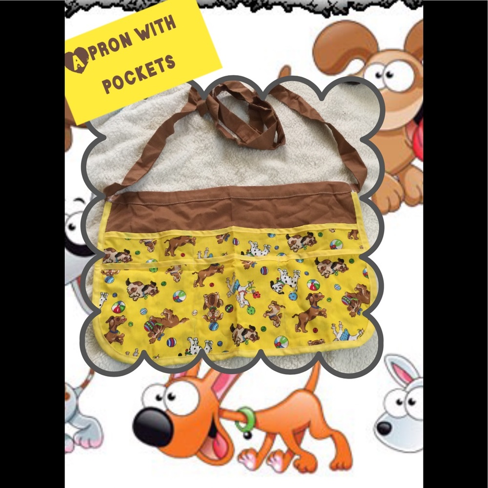 Apron/cute dogs and pockets