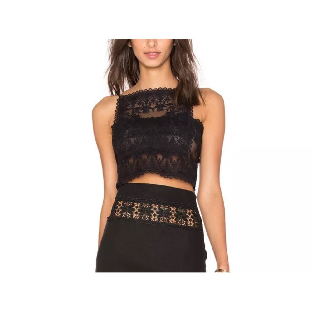 Stone Cold Fox Chorus Crop Top Lace Shirt (size 1)