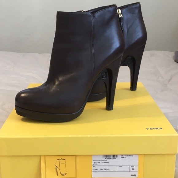 FENDI Shoes - FENDI Dark Brown Booties