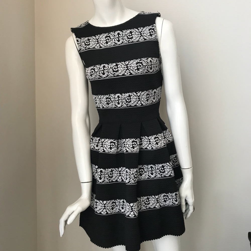 Black with White stripe dress