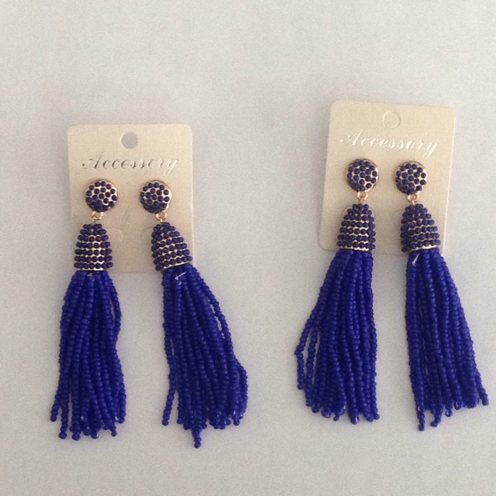 New beaded tassel earrings