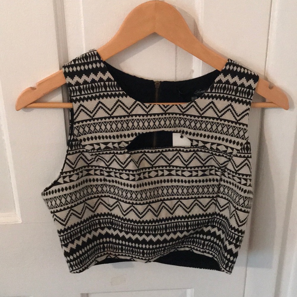 Black and Tan crop top