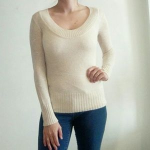 Express shimmery scoop neck sweater