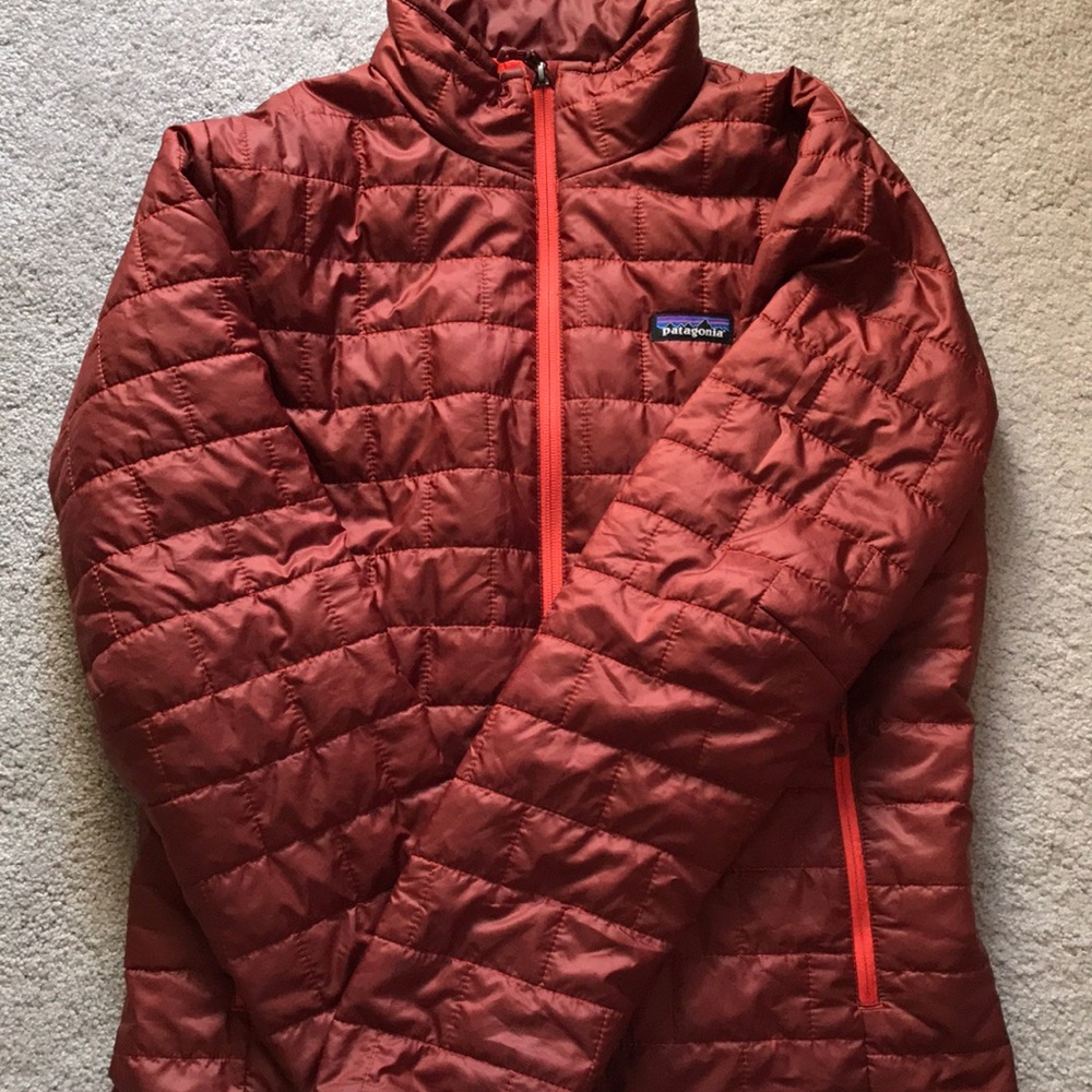 Maroon Patagonia men's nano puff