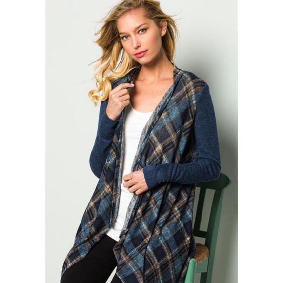 LAST✨ Woman’s Color Block Plaid Open Cardigan - Picture 5 of 5