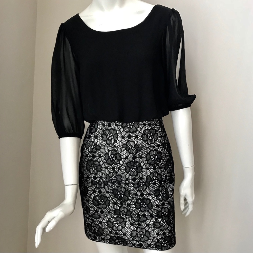 Lace sheer dress