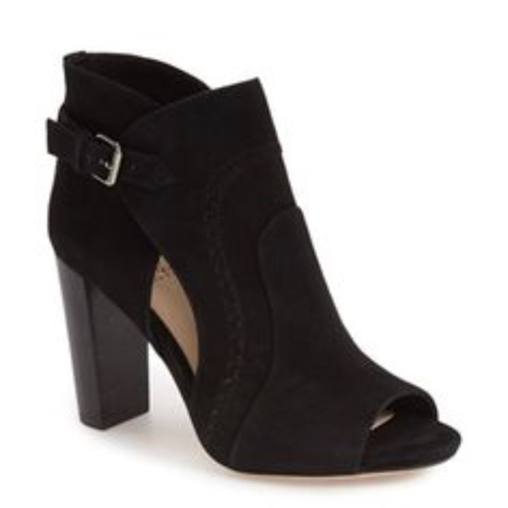 Vince Camuto peep toe boot heels