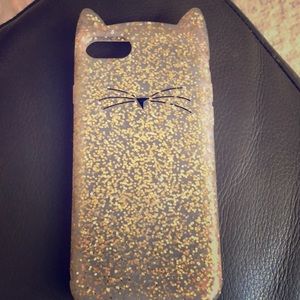 Kate Spade Kitty Glitter Gold IPhone 7 Case