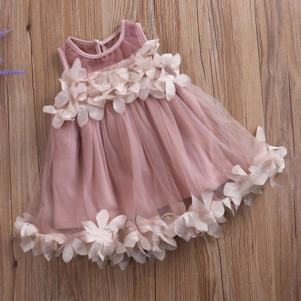 3D Flower Petal custom made princess tutu dress