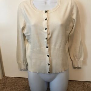 Cream cardigan sweater