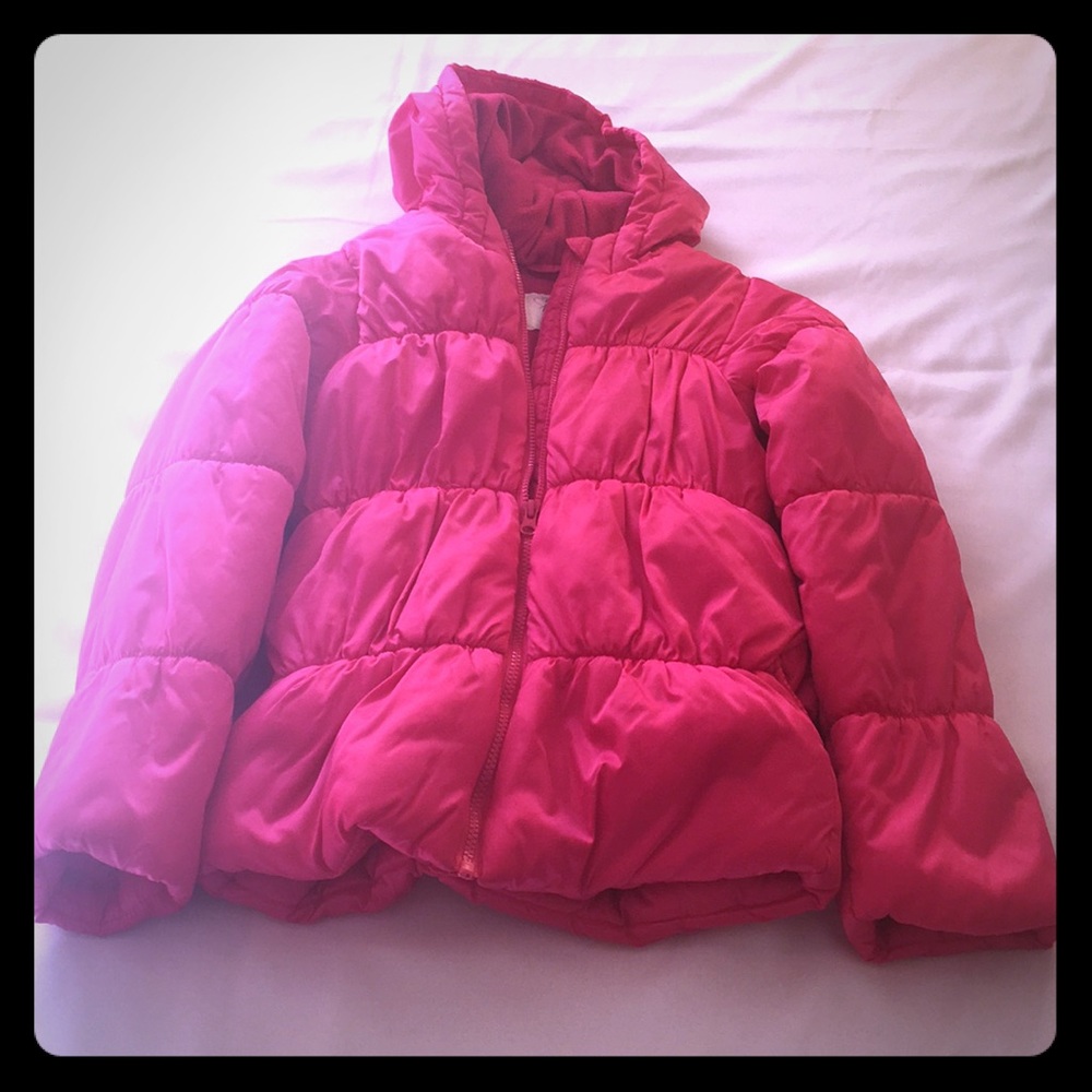 EUC Children’s Place Pink Winter Lined Coat Sz 7/8