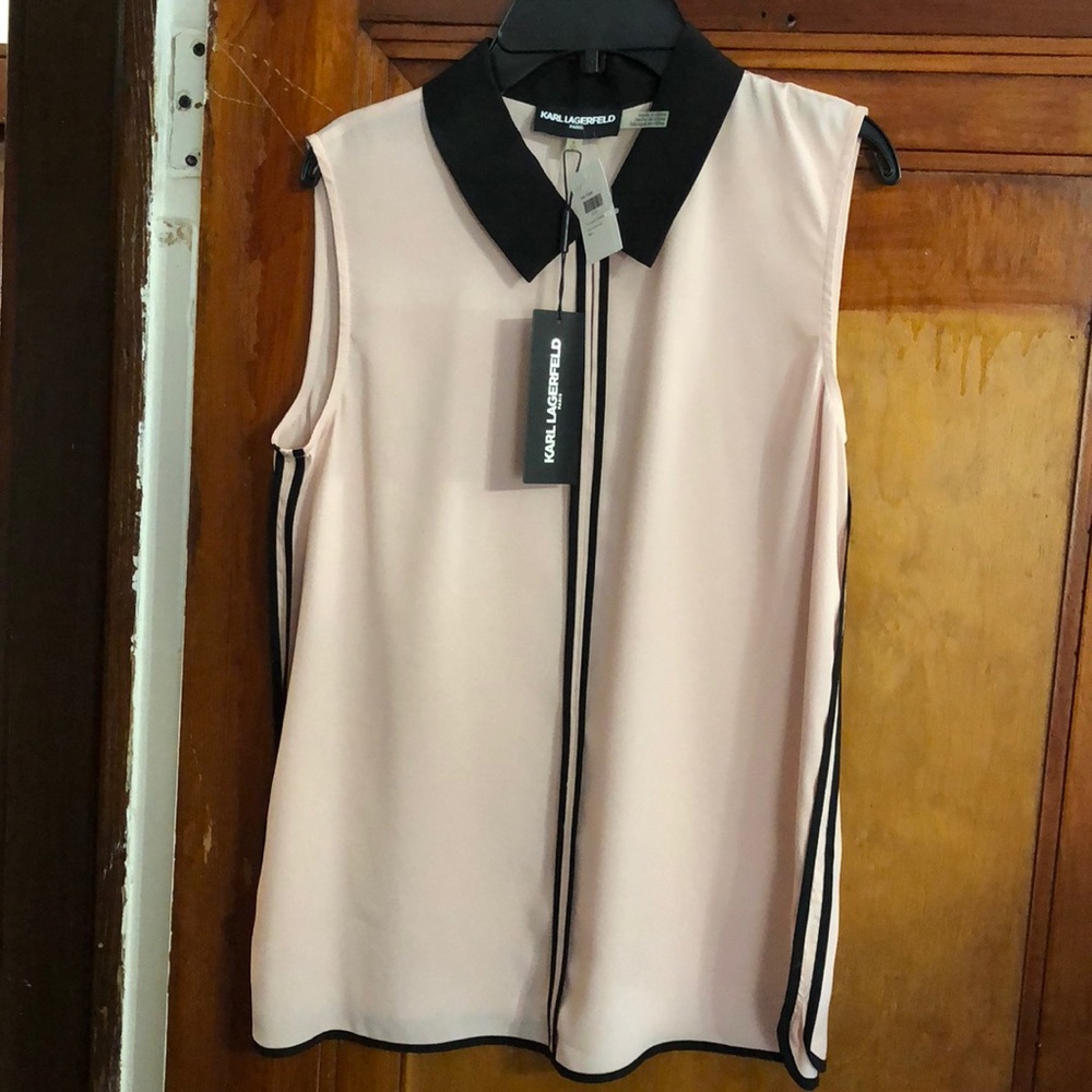 Sleeveless colorblock top