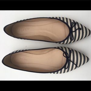Jcrew Women’s blue stripe flats 8.5m