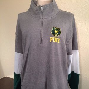Victoria's Secret PINK Baylor Half Zip Sweatshirt