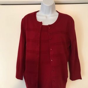 Red sweater set