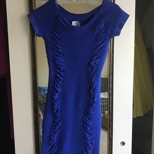 Blue bodycon club dress