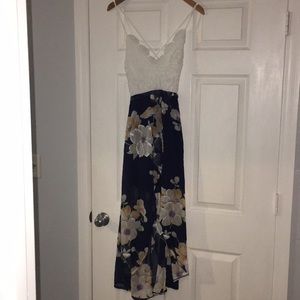 Dresses | White Lace Top With Floral 
