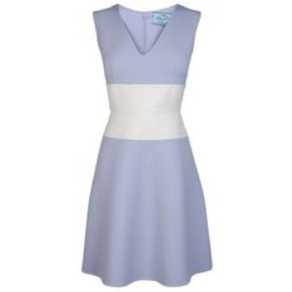 Prada Natte Bi-Colour A-Line dress
