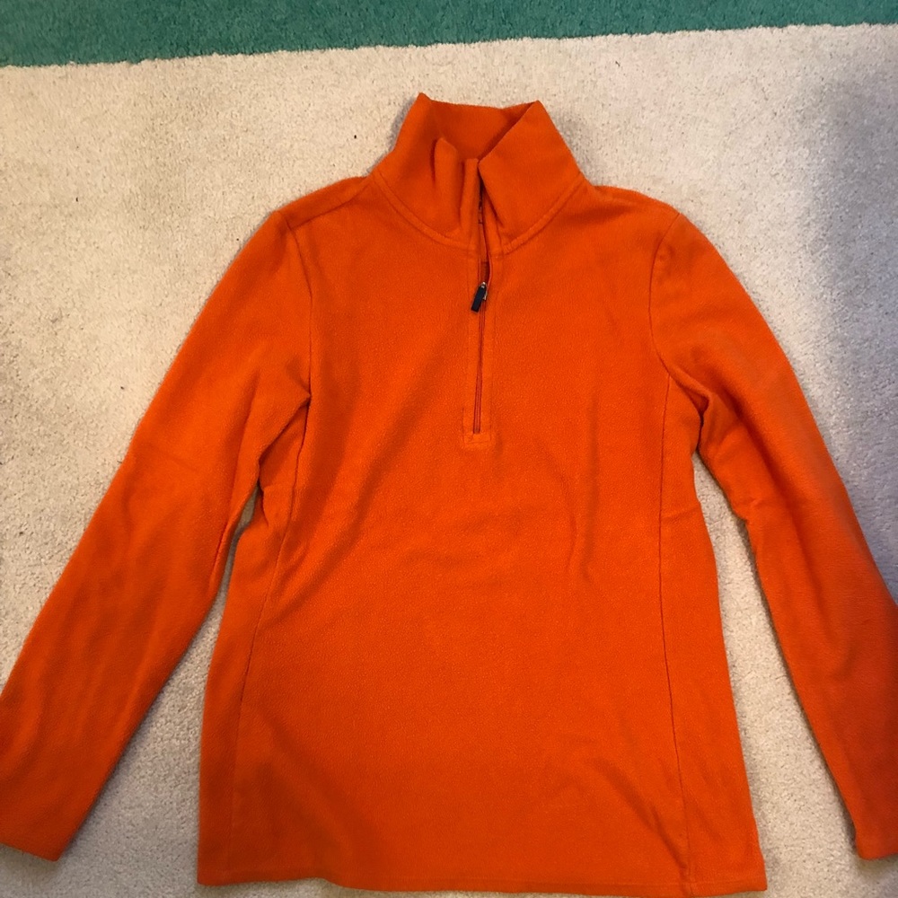 Gap Quarter zip orange fleece